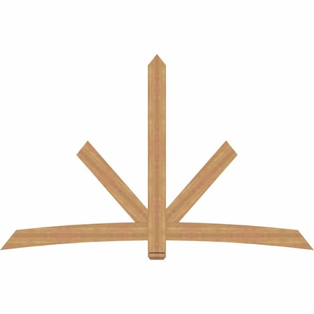 Ekena Millwork Alberta Smooth Timber Gable Bracket, Western Red Cedar, 96"W x 60"H x 1 1/2"D x 5 1/2"F, 15/12 Pitch GBW096X60X0206ALB00SWR